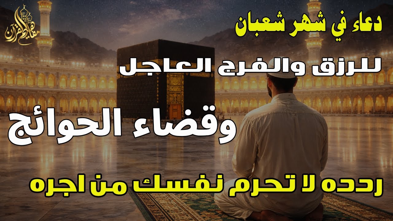 دعاء المستجاب دعاء شهر شعبان للرزق والشفاء العاجل وقضاء الحوائج 🤲(4k)