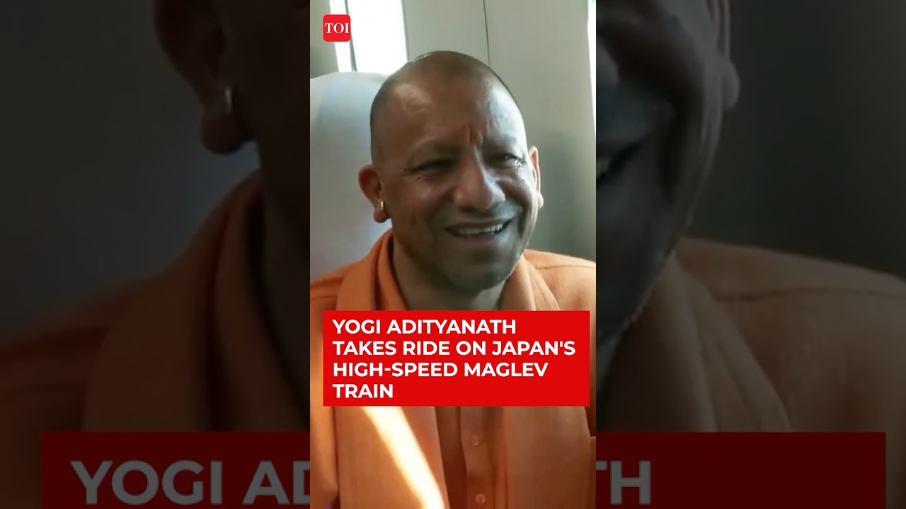 UP CM Yogi Adityanath Takes Ride On Japan's High-Speed SC MAGLEV Train During Yamanashi Visit