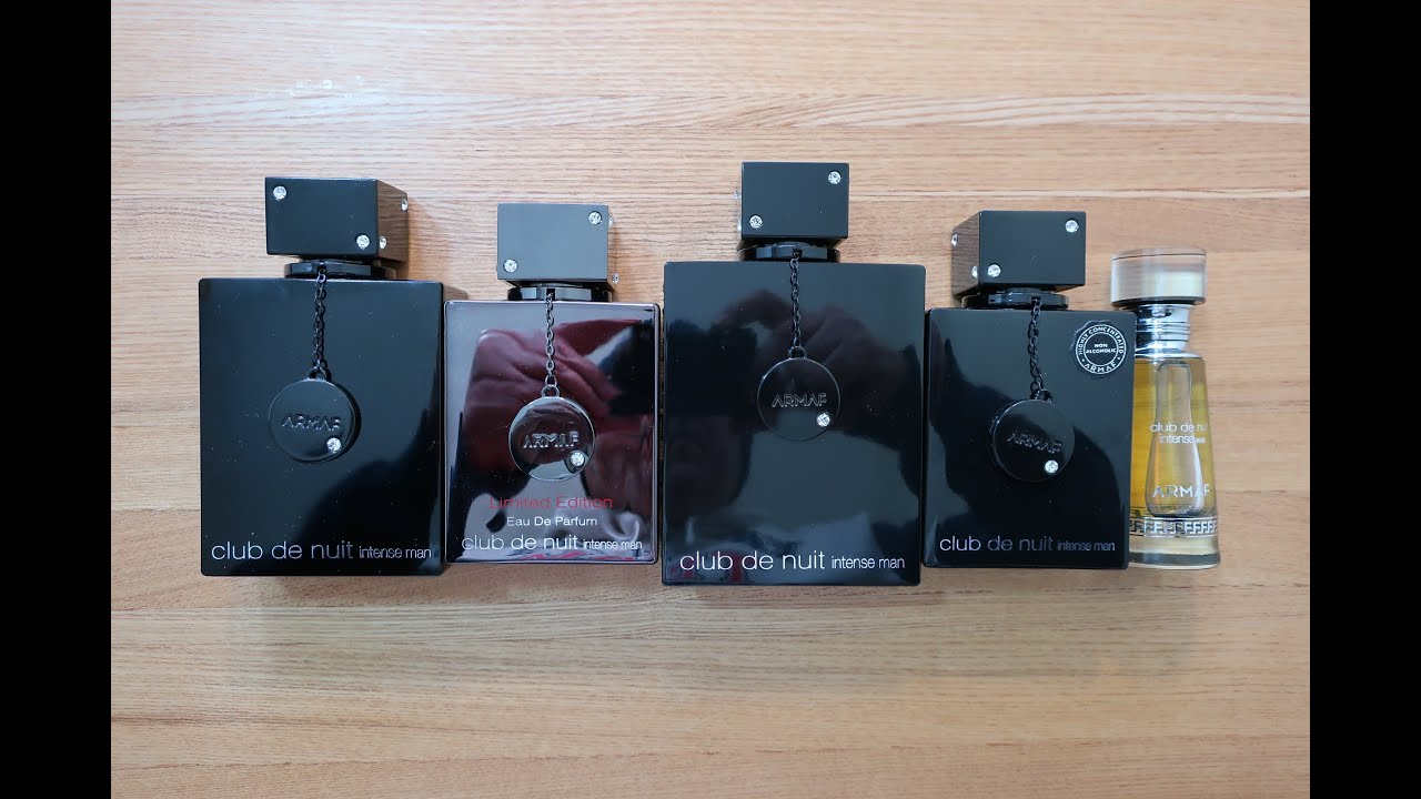Armaf Club De Nuit Intense Man Pure Oil+ EDT + EDP + Limited Edition Parfum + pure Parfum comparison