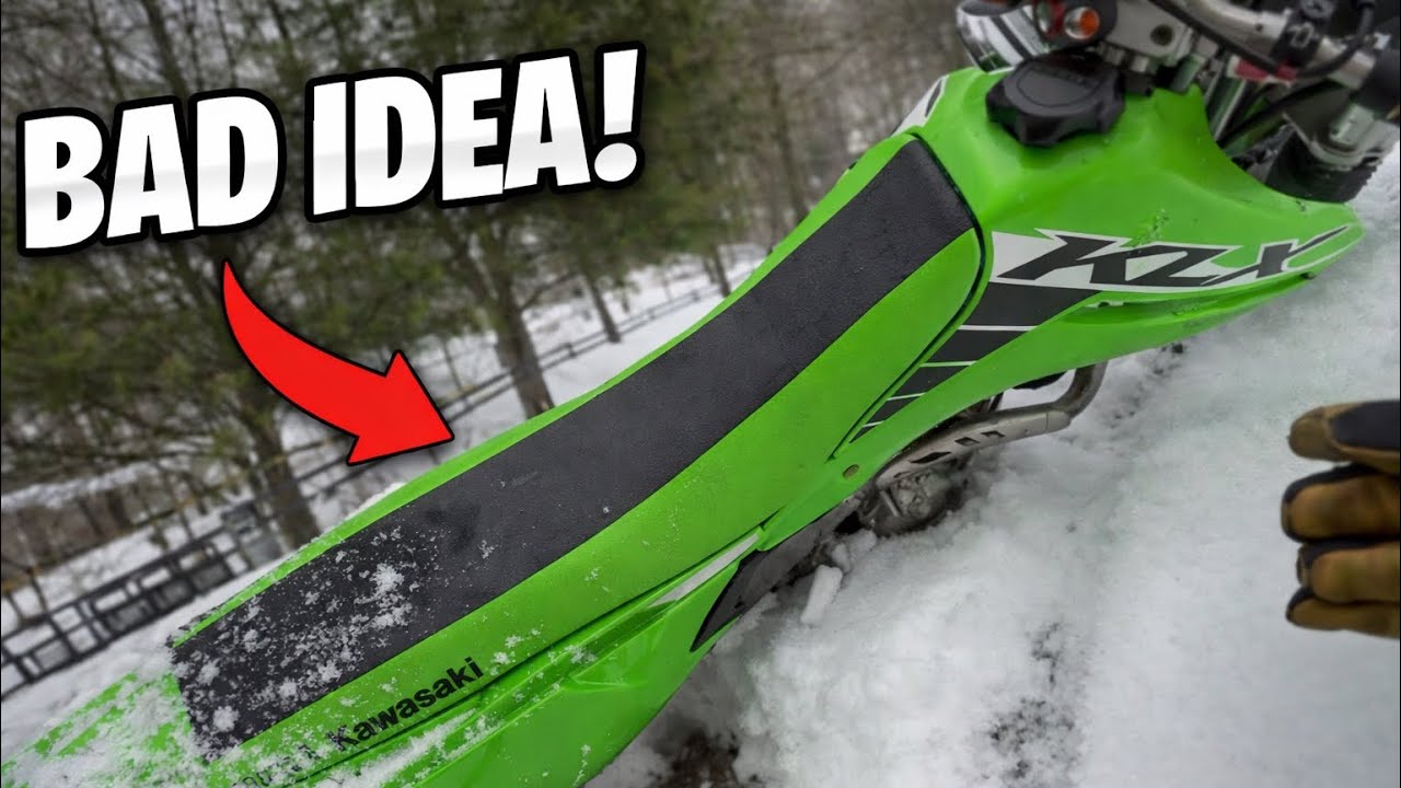 Snow Riding My KLX140RF… Didn’t Go as Planned