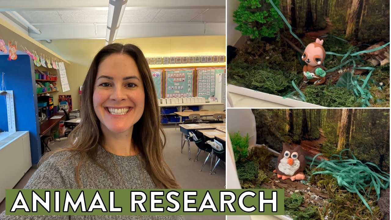 Animal Research Projects in First Grade - Nonfiction Writing, PBL Habitats, & Mother's Day!