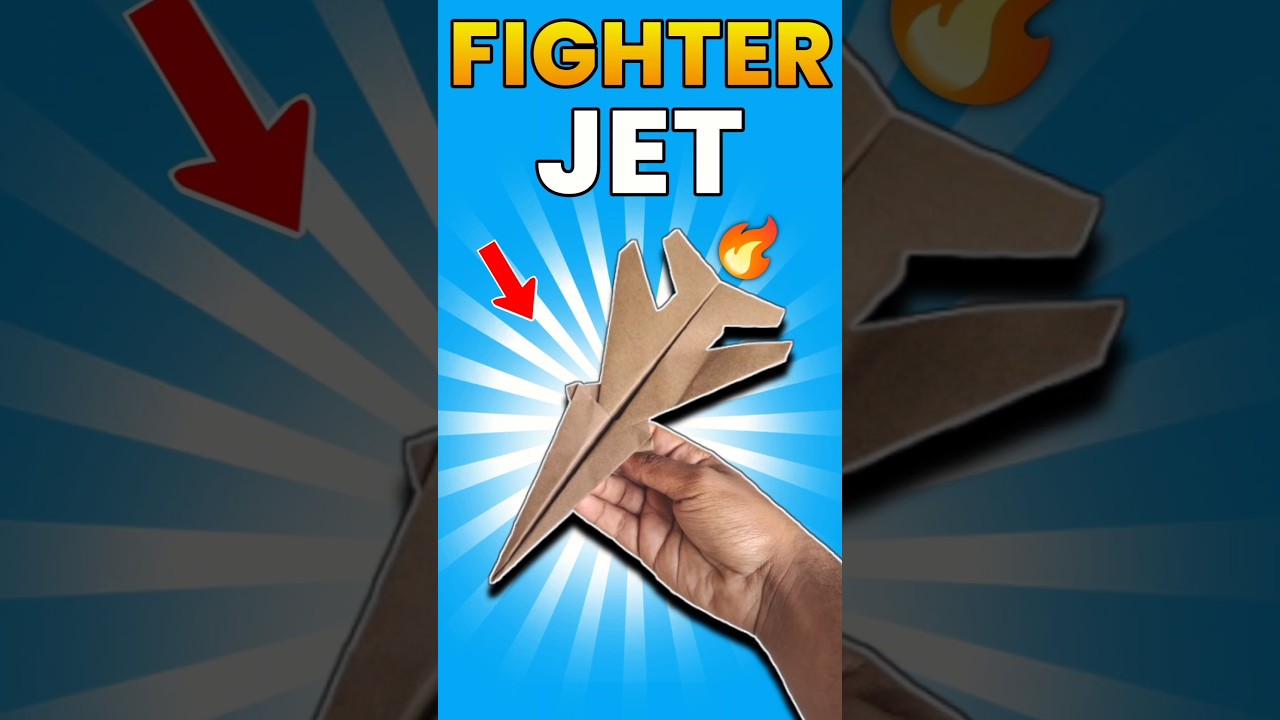 DIY Fighter Jet Paper Plane | Easy Tutorial ✈️🔥 #PaperPlane #FighterJet #DIY