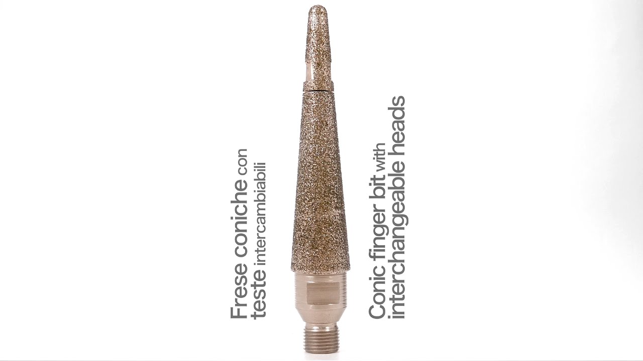 FRESE CONICHE CON TESTE INTERCAMBIABILI - CONIC FINGER BIT WITH INTERCHANGEABLE HEADS
