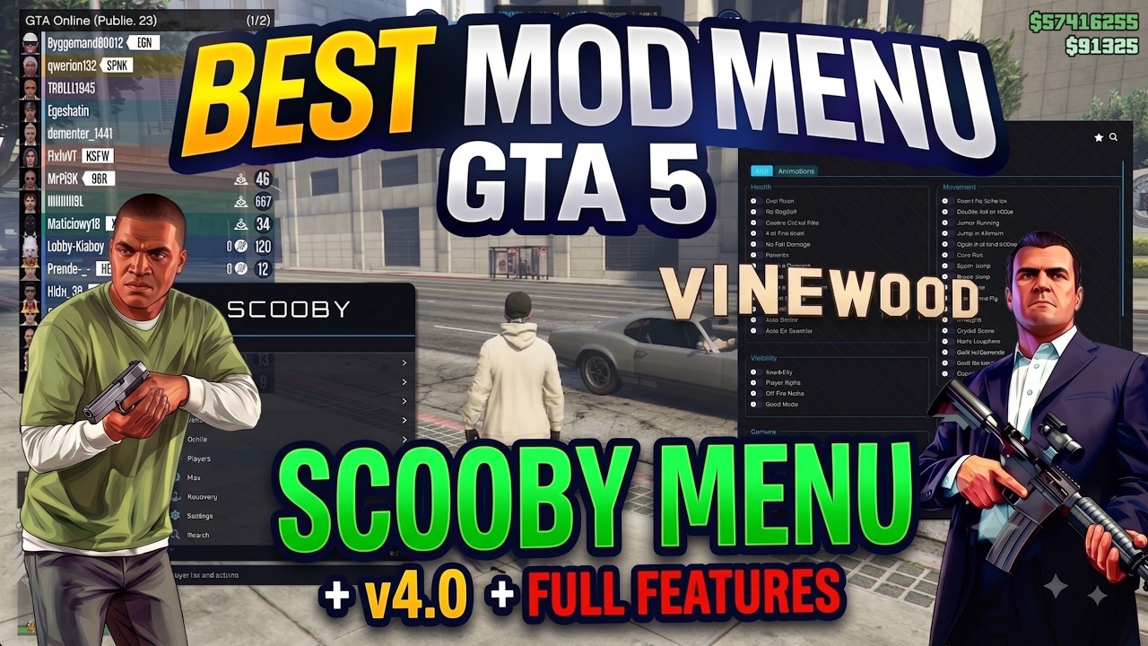 Мод-меню для GTA 5 | Scooby Menu GTA 5: Legacy и Enhanced &mdash; Гайд по скачиванию, установке и настр...