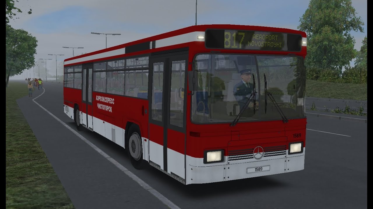 OMSI 2. Map Chistogorsk, Route 817 (Aeroport - Chistogorsk), Mercedes-Benz O405 Camo Camus