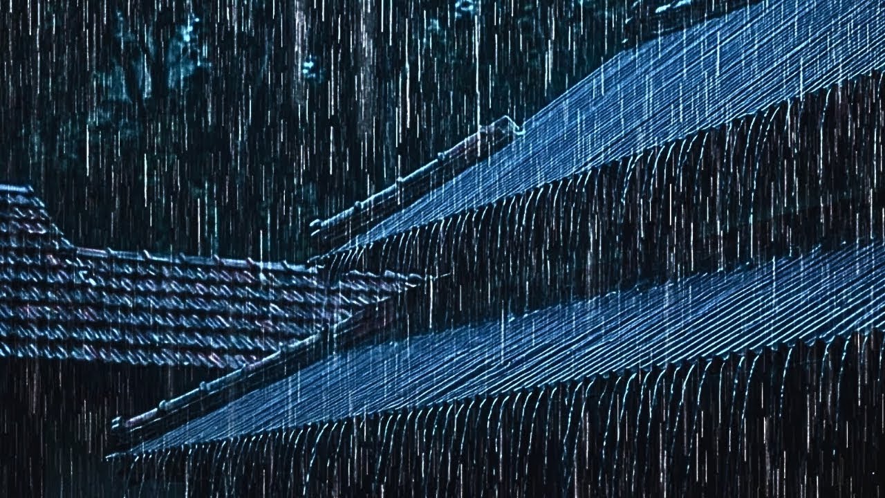 LIVE Rain Sounds for Sleep 🌧️ Tin Roof Night Rain | No Ads