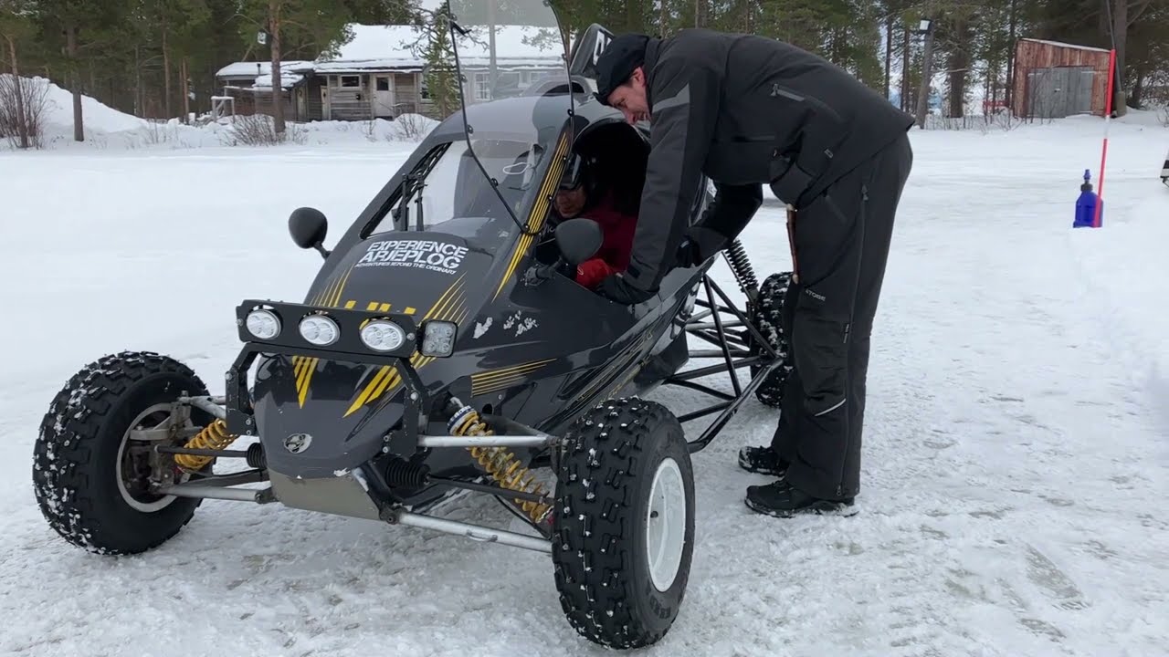 2024 02 25 クロスカートで氷上ドリフト in スウェーデン アリエプローグ