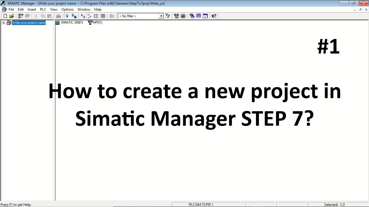 How to create a new project in simatic manager step 7