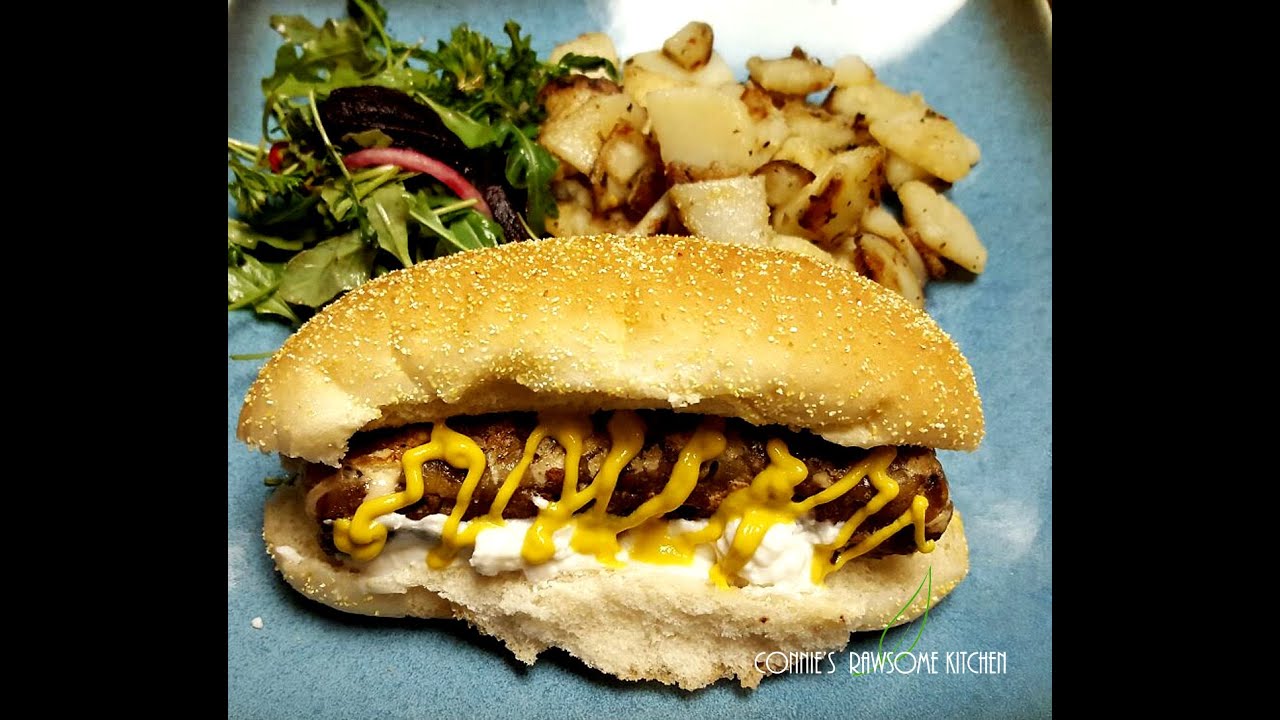 DIY APPLE SAGE CARAMELIZED ONIONS AND CHEESE VEGAN SEITAN SAUSAGE - HOT DOGS RECIPE!!