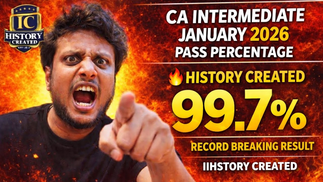 CA Inter January 2026 Pass percentage | ICAI History Created | CA Inter January 2026 Pass percentage