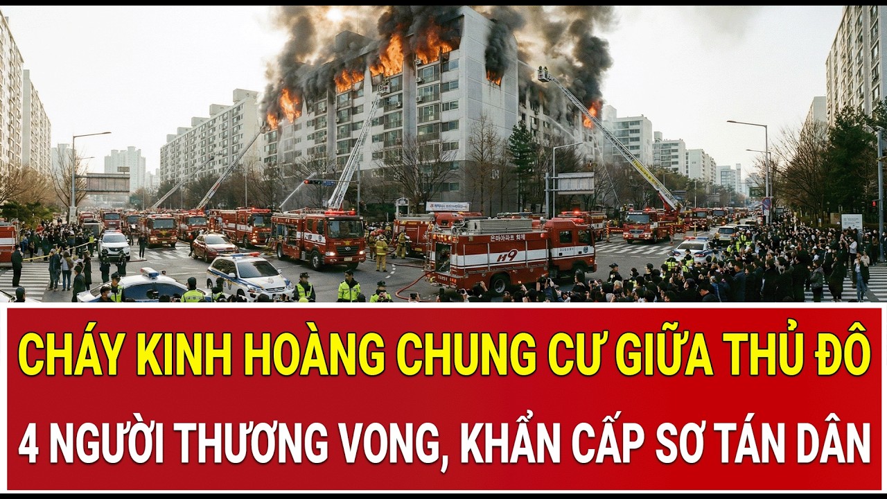 Bản tin chiều 23/2: Chung cư giữa Thủ đô cháy dữ dội: Khói đen bao trùm, ít nhất 4 người thương vong