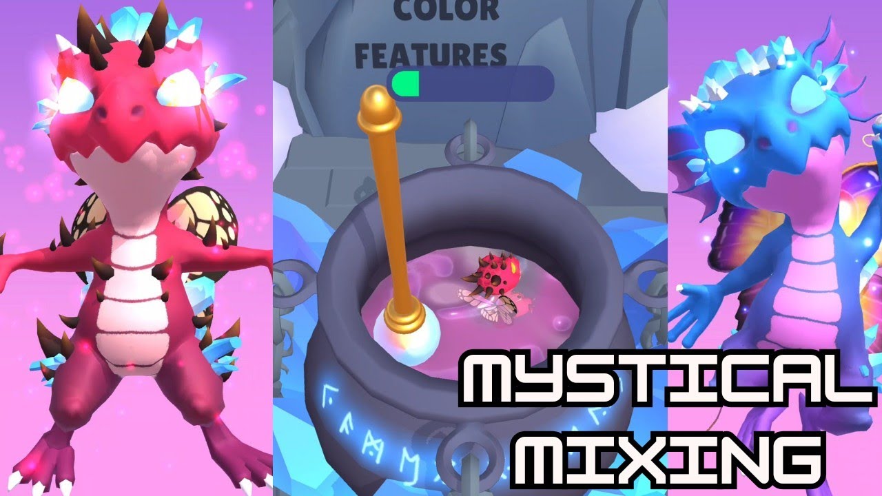 Everyone in the cauldron. Mystical mixing mobile game.