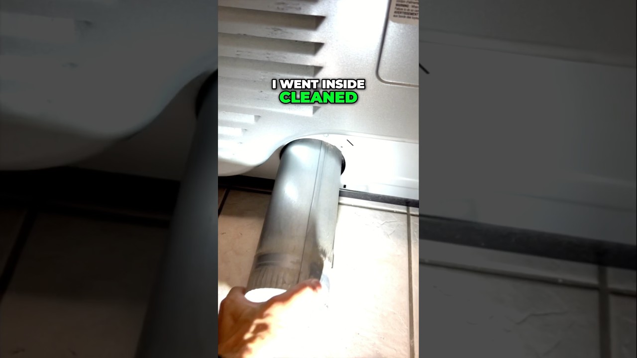Clogged Dryer Vent Cleaned: The Shocking Before and #dryer #diy