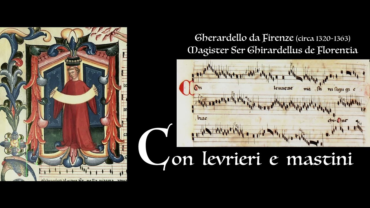 Gherardello da Firenze ___ Con levrieri e mastini