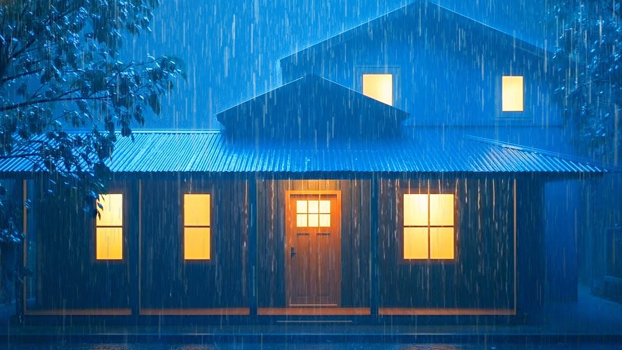 Violent Rain on Tin Roof ASMR | No Ads Heavy Rain Sounds for Sleeping, Relaxation & Stress Relief