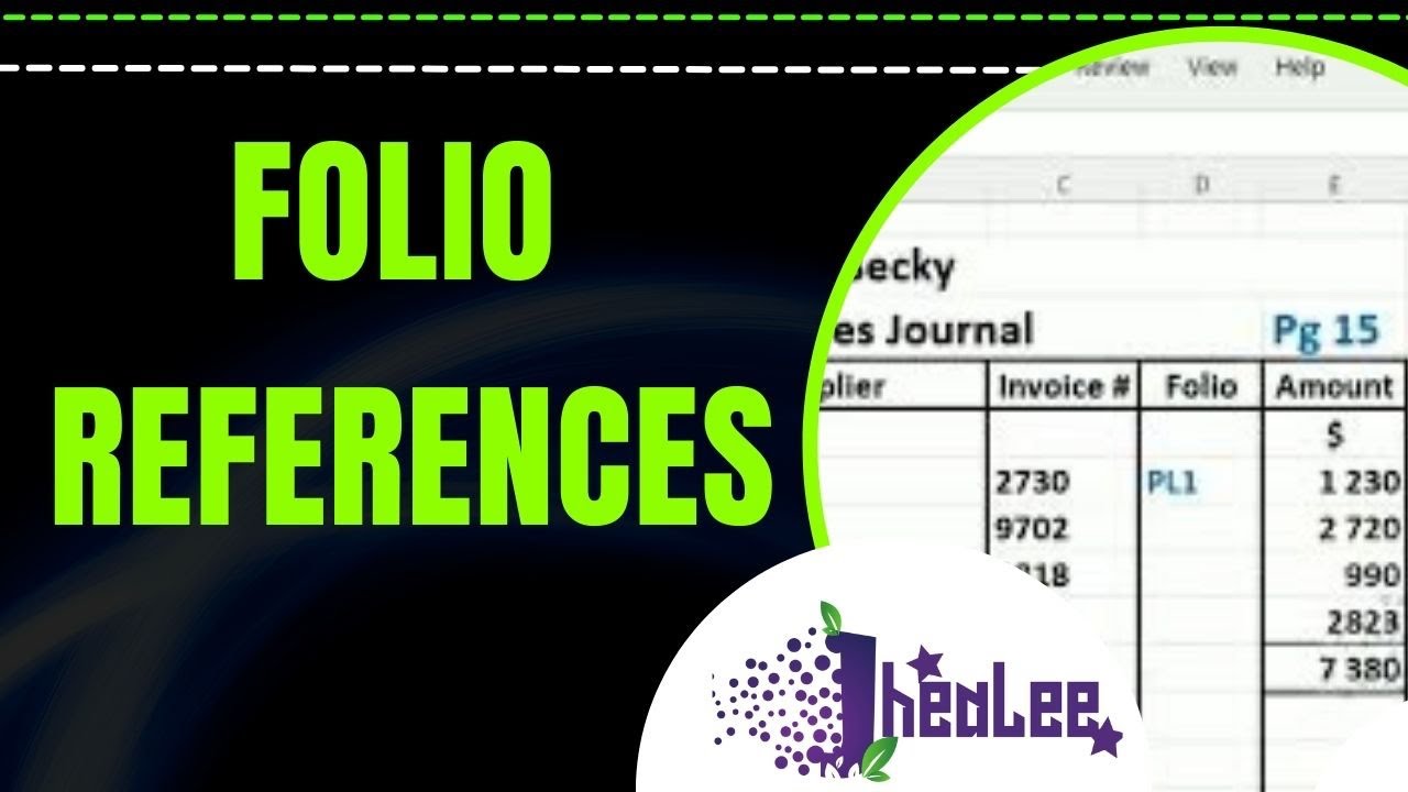 Folio References - Credit Purchases