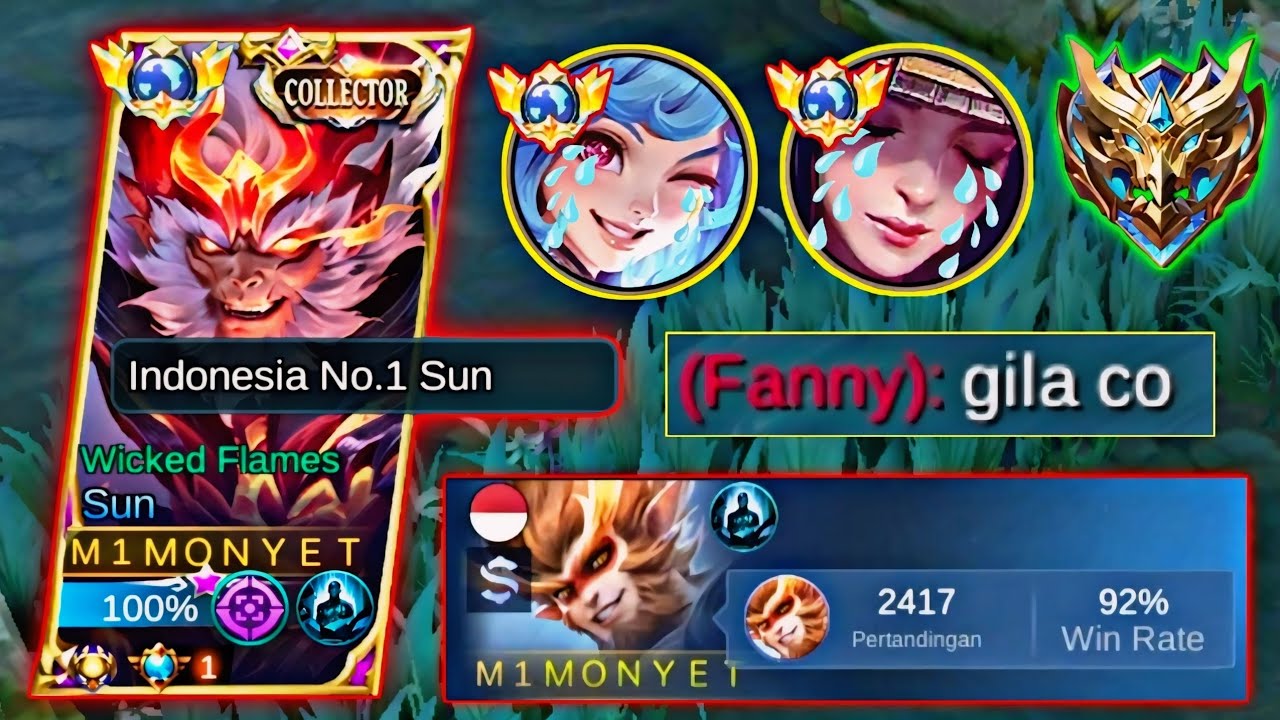 KEGANASAN SUN SAAT MELAWAN MUSUH YANG SUDAH DI ATAS ANGIN | MOBILE LEGENDS