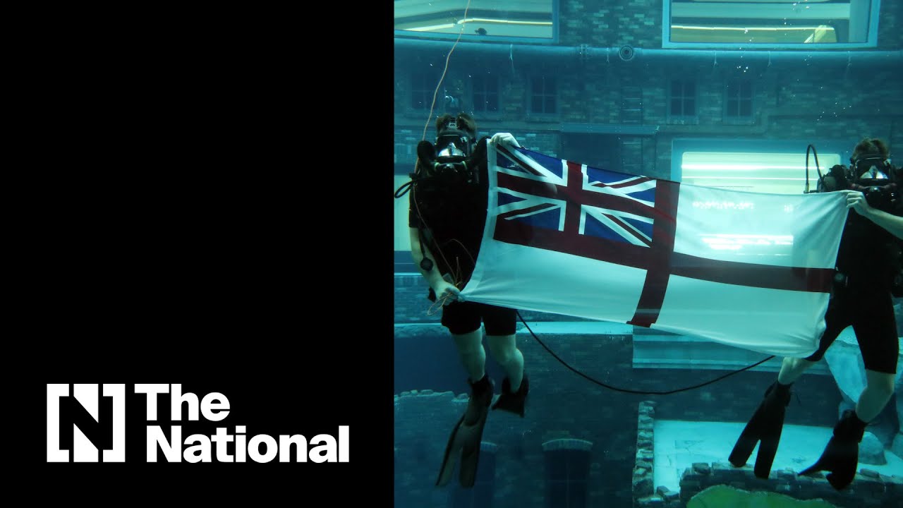 UK's Royal Navy divers take the plunge at Deep Dive Dubai