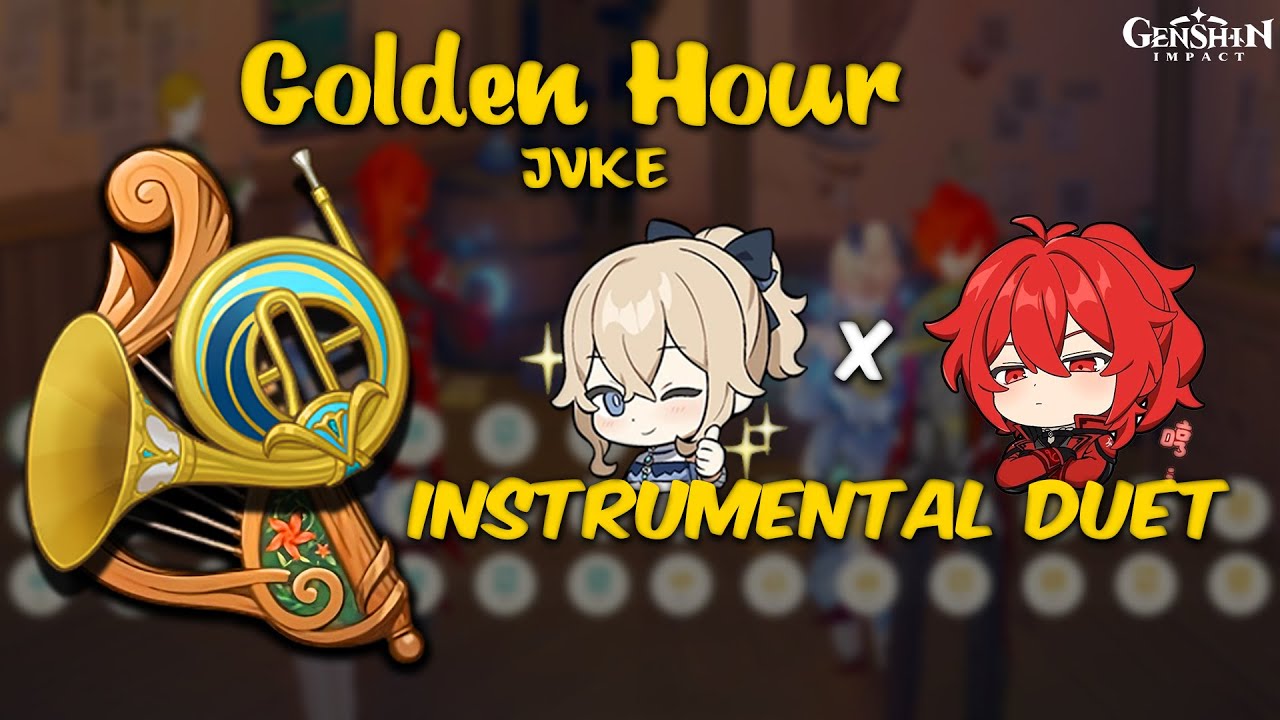 📯 JVKE - Golden Hour [ Nightwind Horn x Windsong Lyre Cover ]【Genshin Impact】