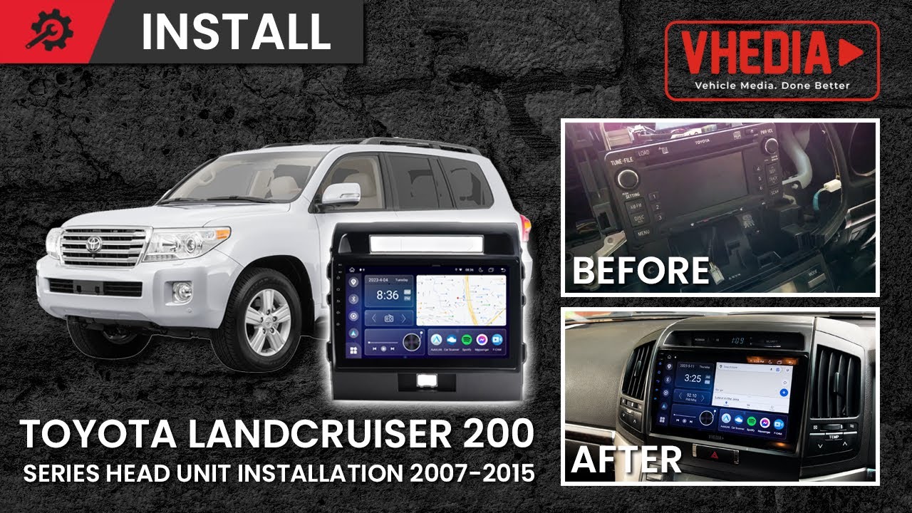 Установка головного устройства Toyota Landcruiser 200 серии 2007-2015 — серия M