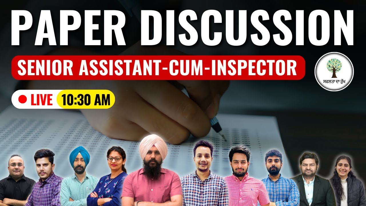 Paper Discussion - Senior Assistant-cum-Inspector | Success Tree Punjab