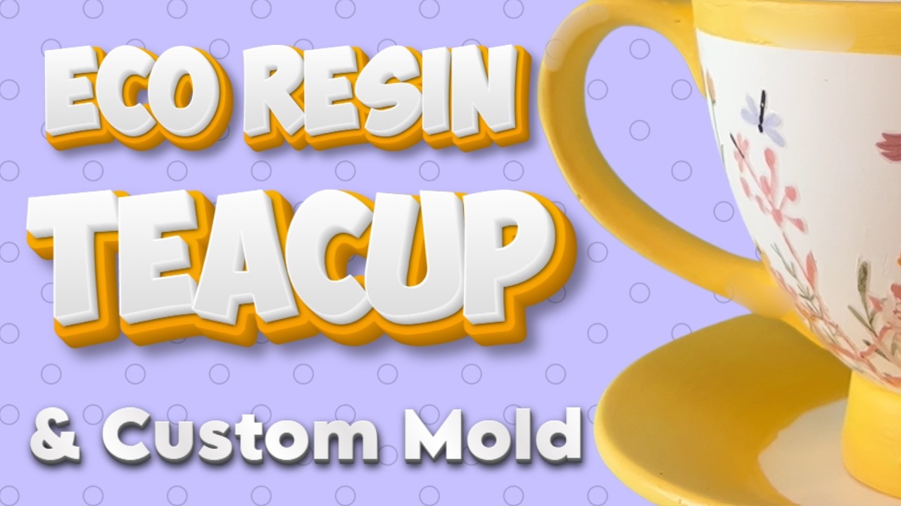 033 Eco Resin Teacup in Handmade Mold