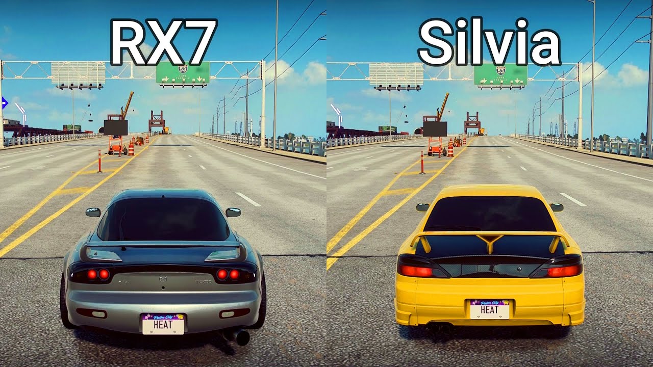 NFS Heat: Mazda RX7 Spirit R vs Nissan Silvia Spec R - Drag Race