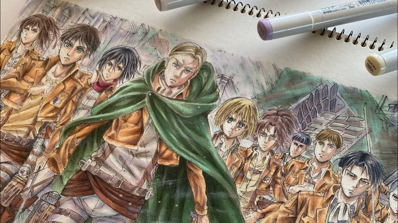 【進撃の巨人】模写 色塗りメイキング