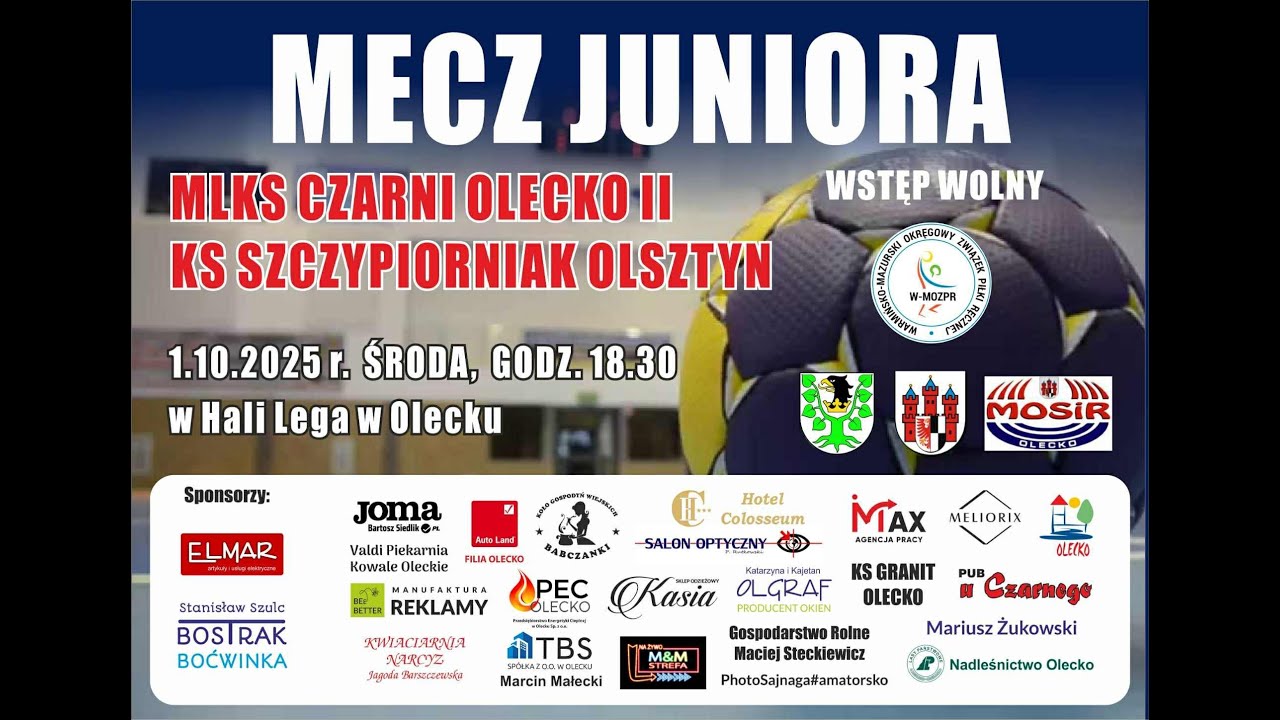 Piłka Ręczna - Junior - MLKS Czarni Olecko II vs KS Szczypiorniak Olsztyn - 01.10.25
