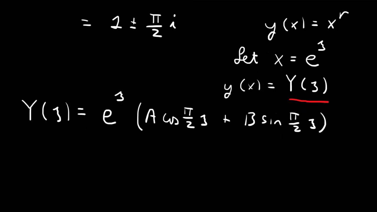 Cauchy-Euler equation: complex-conjugate roots