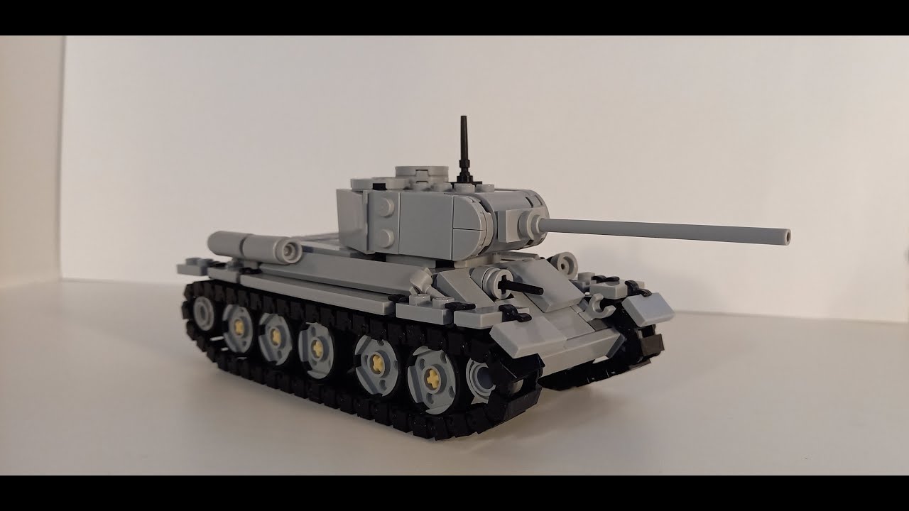 Танк Т-34-85 в масштабе минифигурки из ЛЕГО