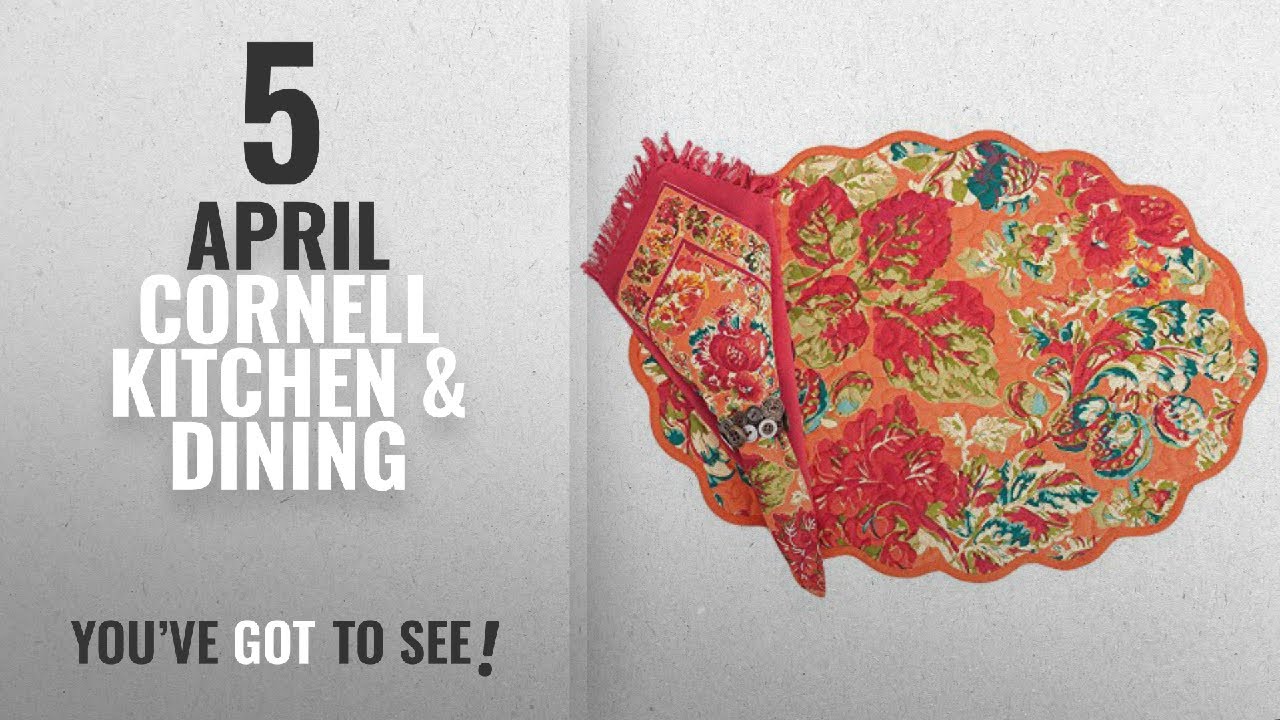 April Cornell Top 10 Kitchen & Dining [2018]: April Cornell Pomegranate Quilted Placemat