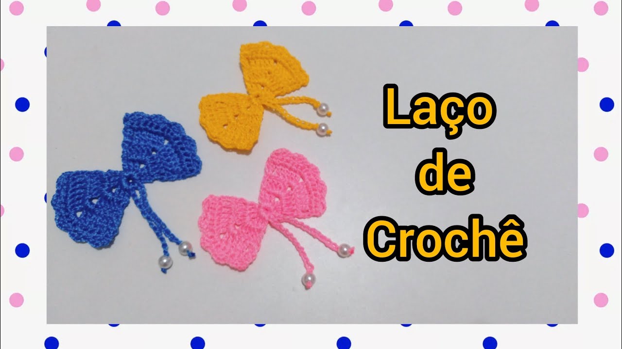 Laço de Crochê Fácil Para Aplicação #passoapasso #crochet