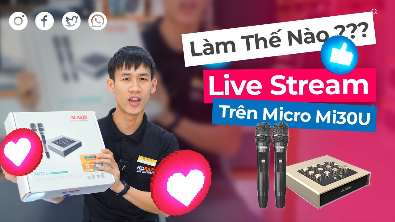 Như Một Streamer Chuyên Nghiệp ! LIVE STREAMING Với Micro Acnos Mi30U Vô Cùng Đơn Giản !!!