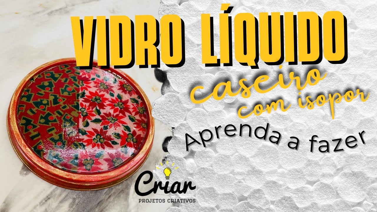 VIDRO LÍQUIDO CASEIRO |Com isopor| Diy | Reciclagem |Natal |porta copos  |Christmas