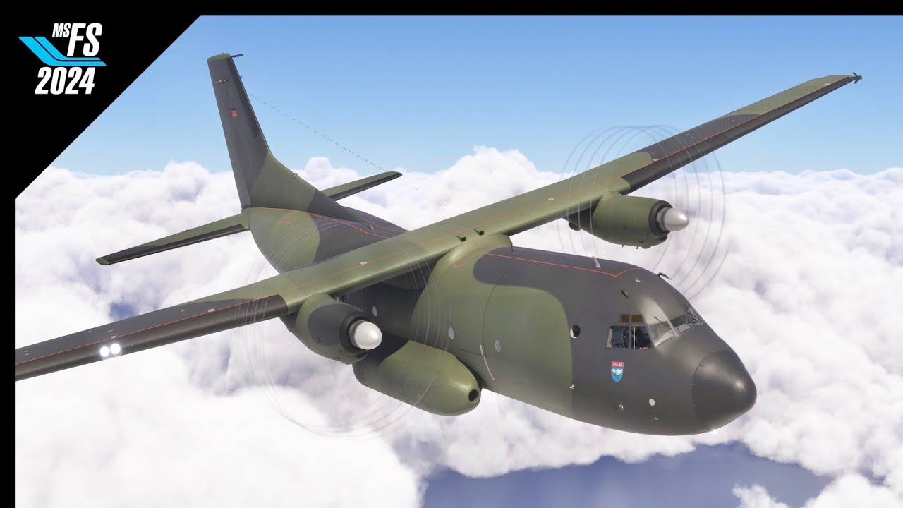 MSFS2024 | C-160 Transall Military Truck Delivery | RAF Mildenhall to Coningsby | FSRealistic  