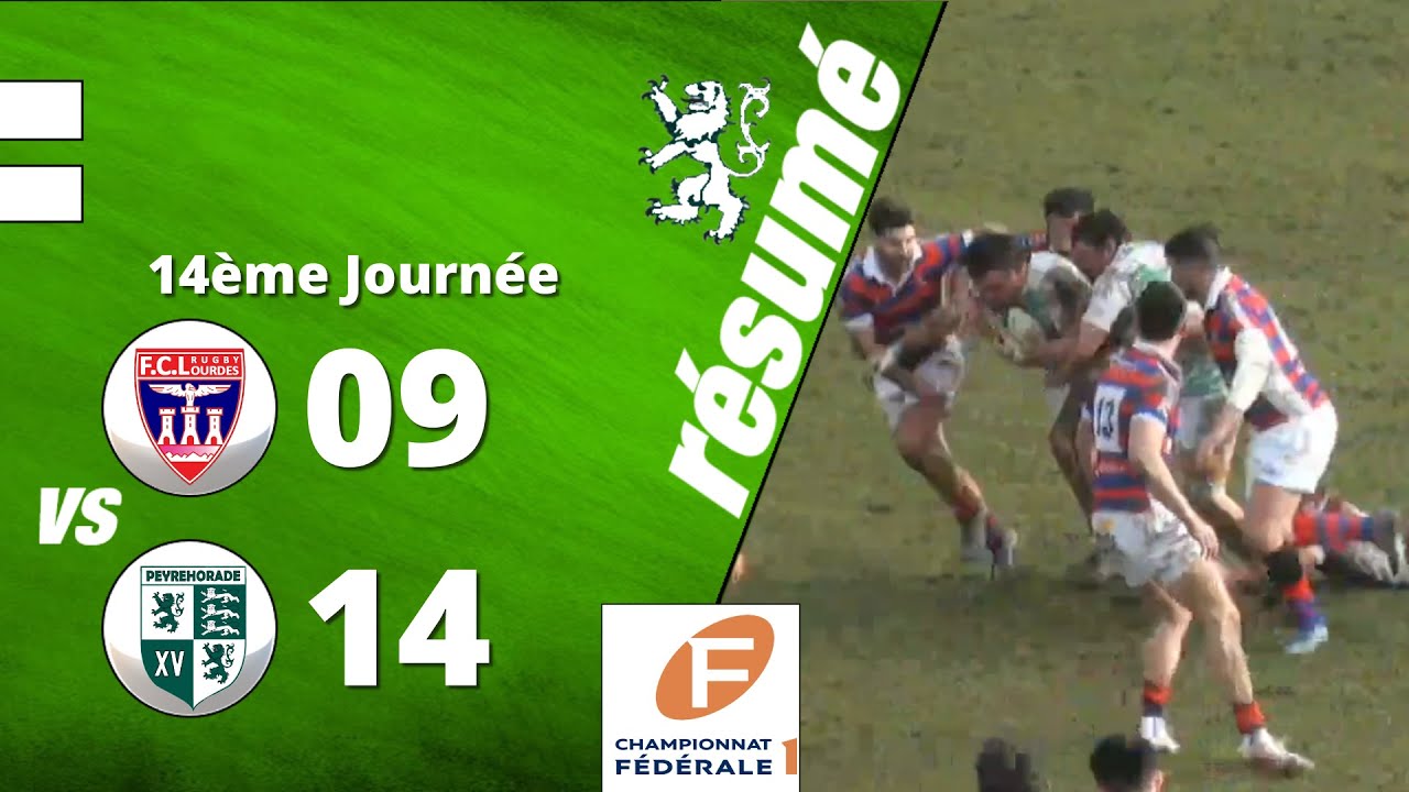 J14 Fédérale1 FC Lourdes vs Peyrehorade sports résumé