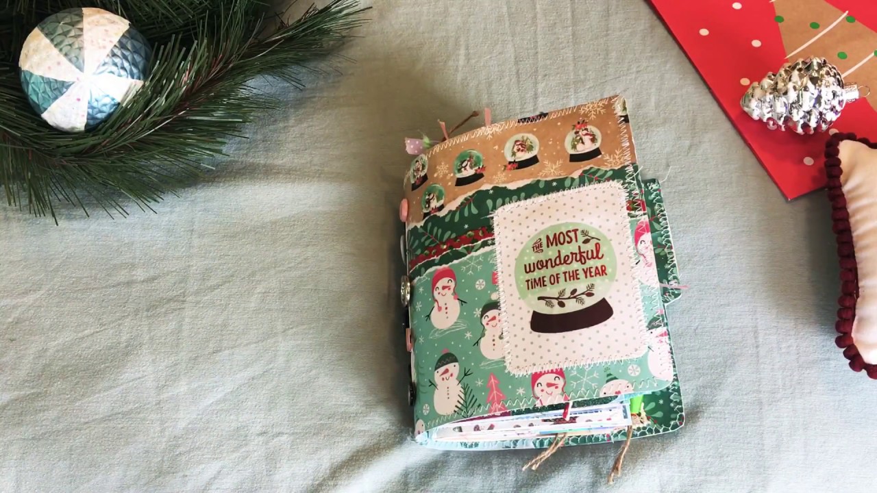 Junk Journal flip through Happy Holidays Travelers Notebook Christmas