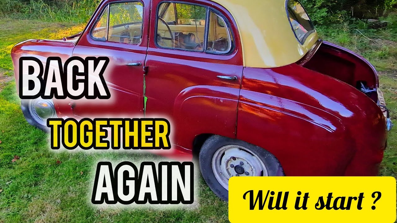 beginning to put the austin a30 back together again after it's long awaited restoration