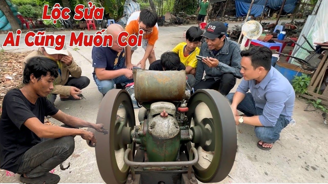Lộc sửa máy cổ YANMAR K1,Ai cũng muốn lại Coi sửa, và chạy thử