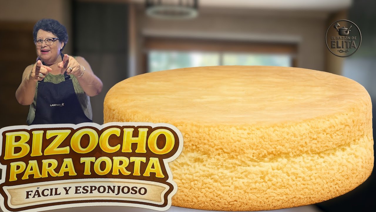 BIZCOCHO PARA TORTA 🎂 alto y ESPONJOSO | classic sponge cake