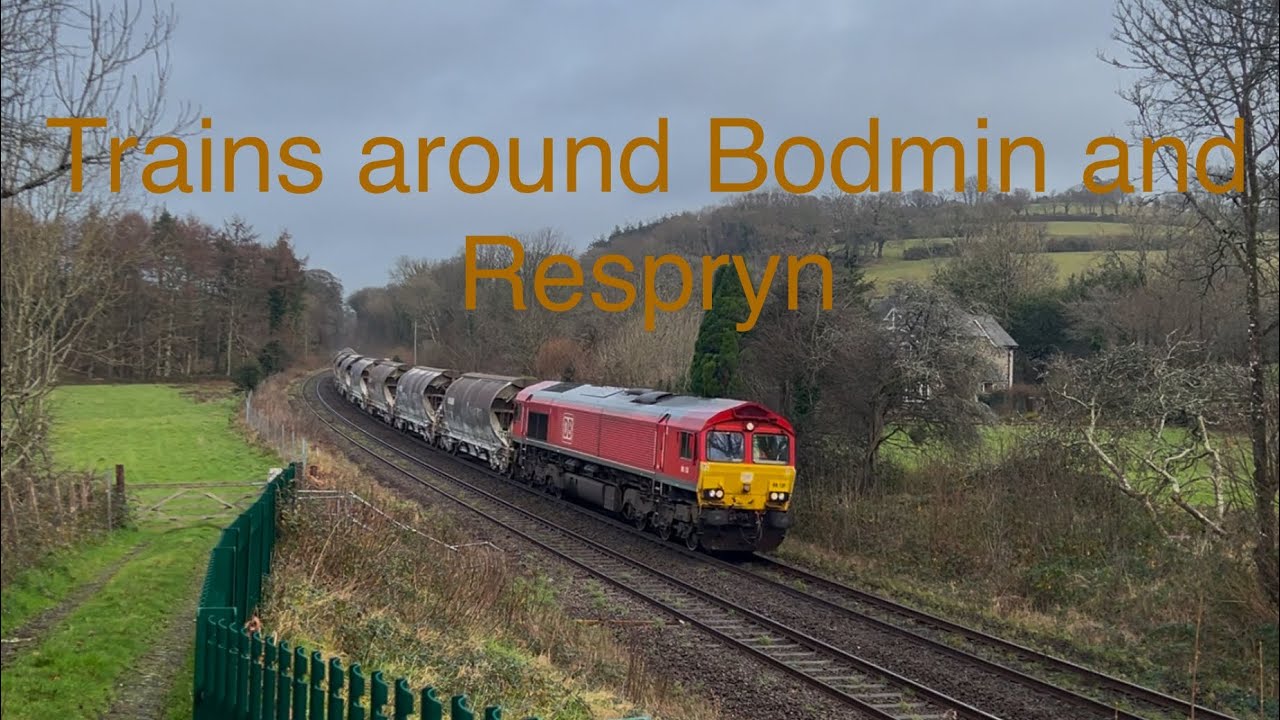 Trains around Bodmin and respryn bridge Including hst&rsquo;s 47&rsquo;s 150&rsquo;s and more. (4k)
