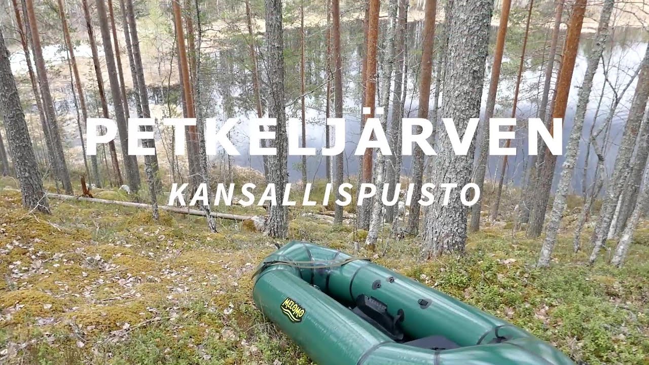 Kolme päivää Petkeljärven kansallispuistossa. Retkeilyä ja packraft - melontaa.