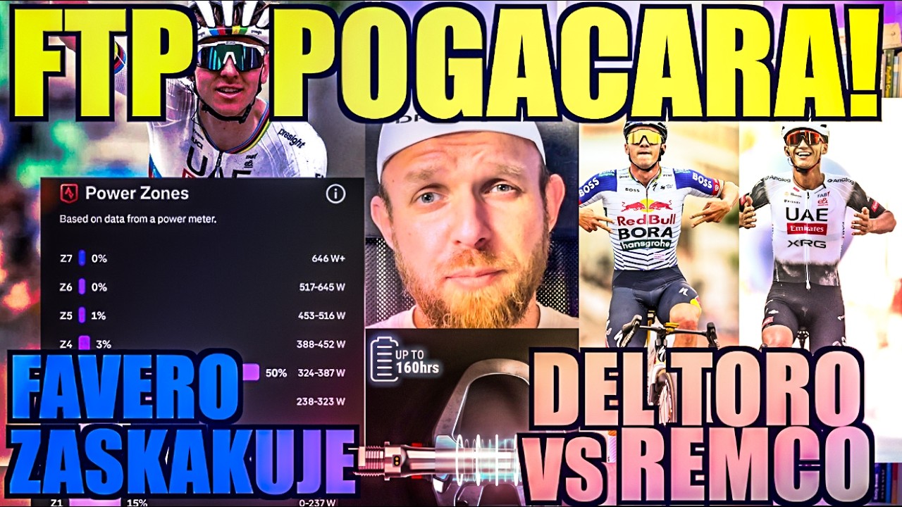 Pogacar UJAWNIŁ swoje FTP! 430W?! Remco czy Del Toro? Favero NOKAUTUJE Garmina! Nowy gravel Basso!
