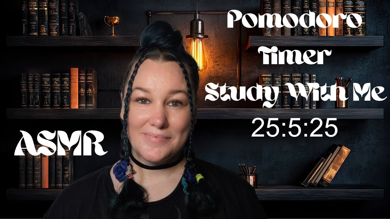 ASMR Pomodoro Timer Study With Me One Hour