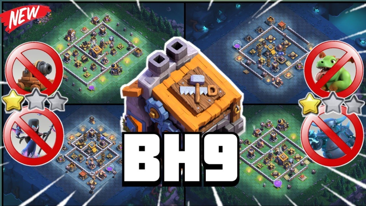 TOP-10 BUILDER HALL 9 BASE WITH LINK + REPLAY || BH9 ANTI-WITCH AND CANNON || BH9 PRO BASE 