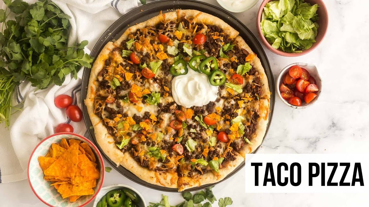 EASY Taco Pizza: load it with your favorite toppings! | The Recipe Rebel