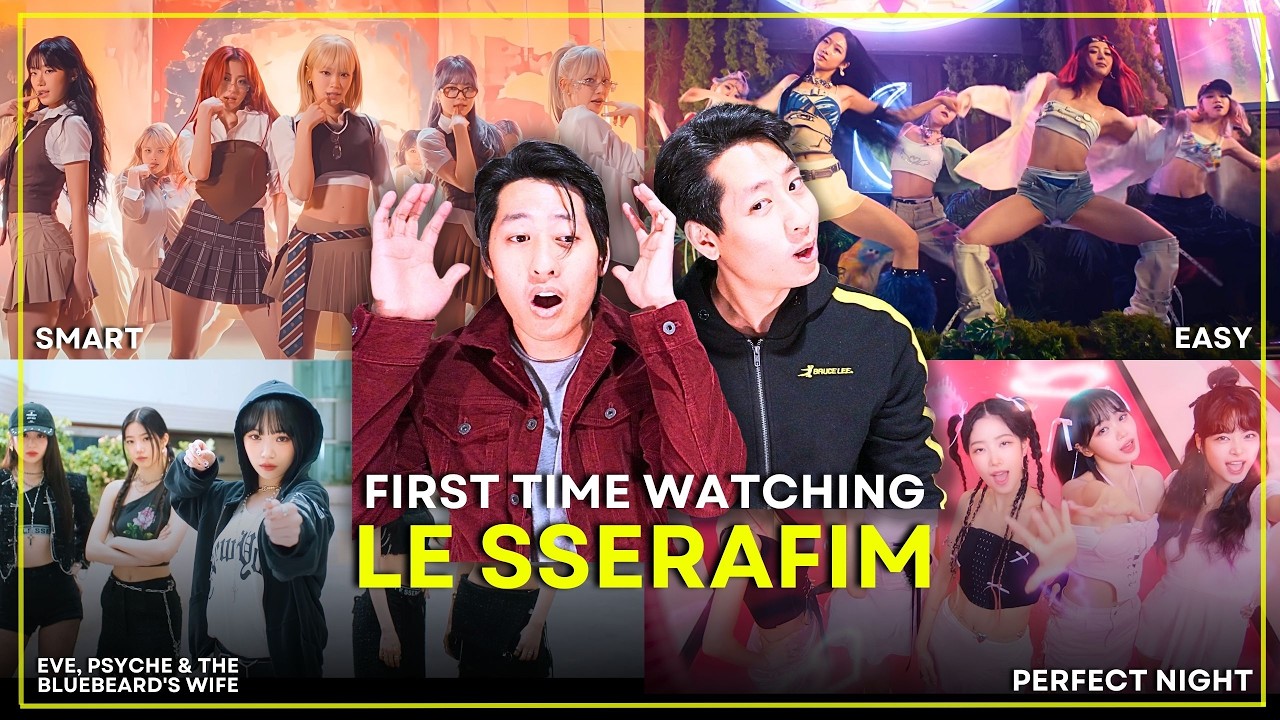 FIRST TIME REACTION TO LE SSERAFIM | Smart, Easy, Eve Psyche & Bluebeard's Wife and Perfect Night MV