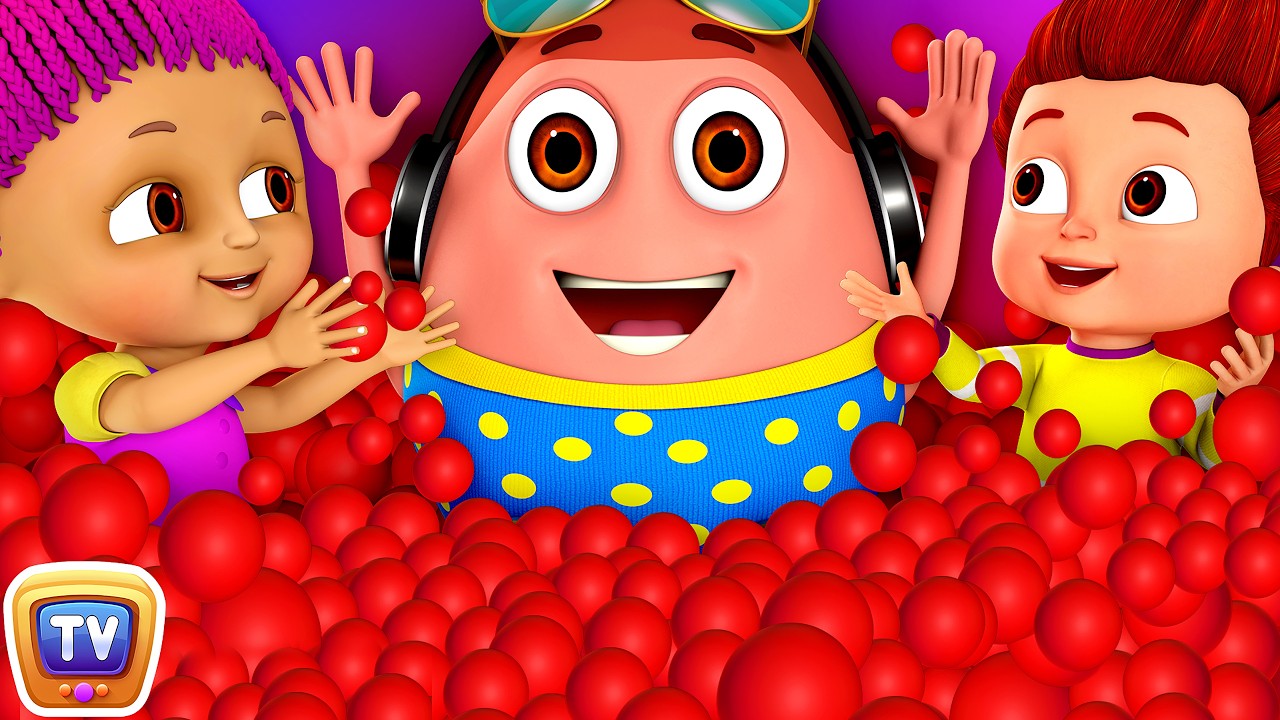 Kids Learn the Color Red in a Ball Pit with Surprise Eggs - ChuChu TV Toddler Videos for Babies