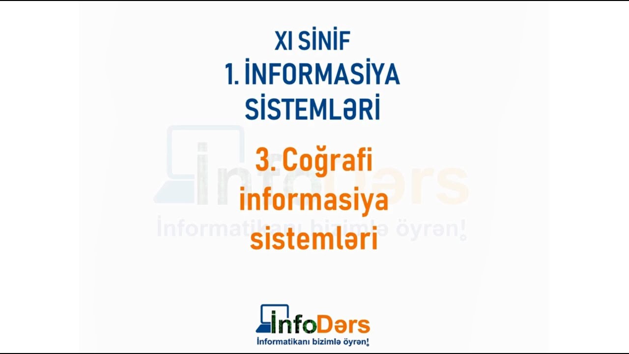 Coğrafi informasiya sistemləri (11-ci sinif)